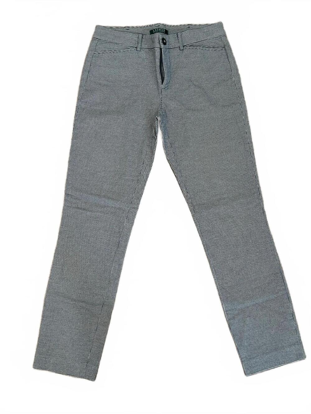 Lauren Ralph Lauren Women's Houndstooth Pants US2 Straight Leg Preppy Classic